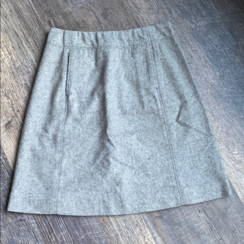 J. Crew grey wool pencil skirt